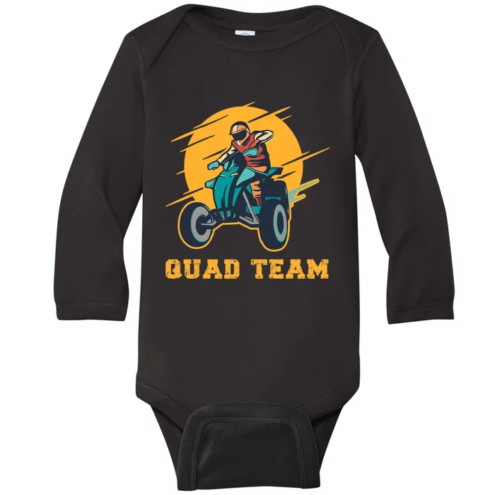 Quad Team All Terrain Vehicle ATV Premium Baby Long Sleeve Bodysuit