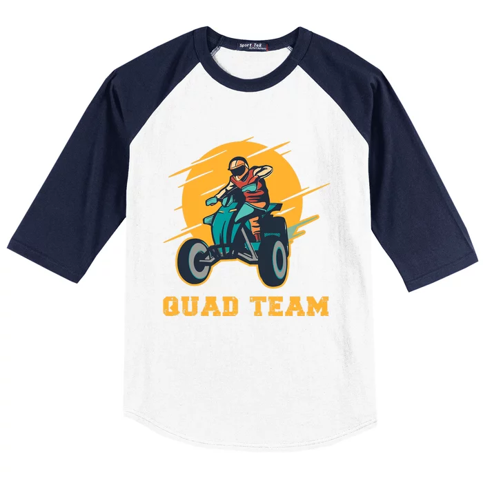 Quad Team All Terrain Vehicle ATV Premium Baseball Sleeve Shirt