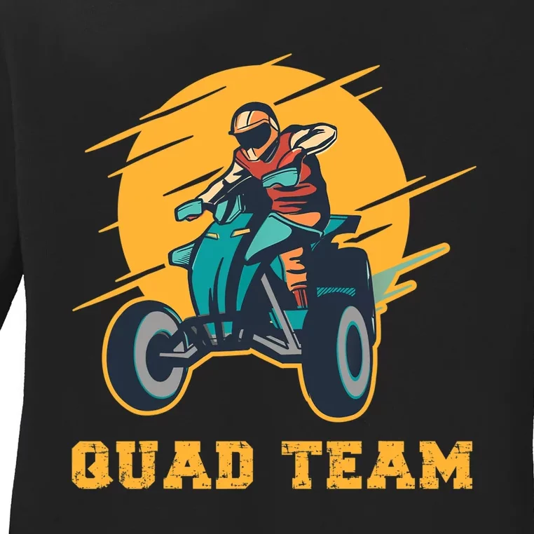 Quad Team All Terrain Vehicle ATV Ladies Long Sleeve Shirt