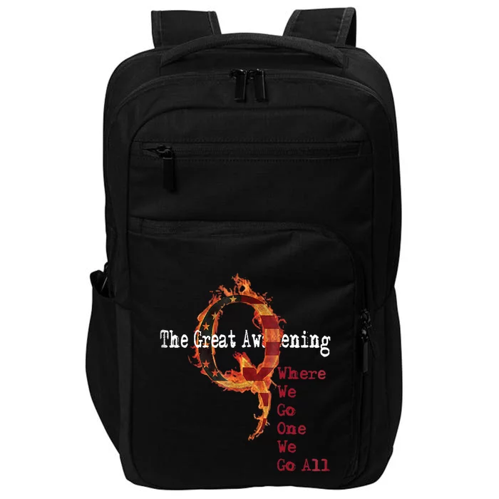 QAnon The Great Awakening American Flag Rabbit Gift Impact Tech Backpack