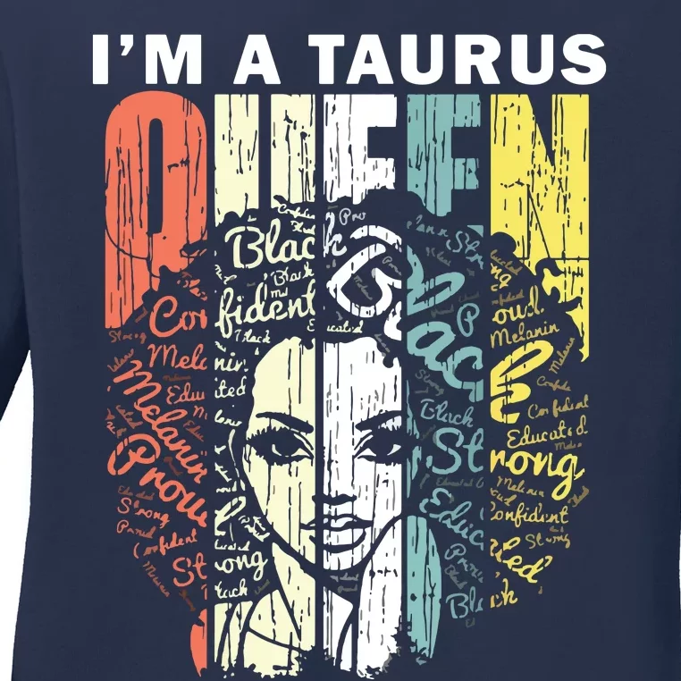 Queen Taurus Gifts For Women February May Bday Ladies Long Sleeve Shirt