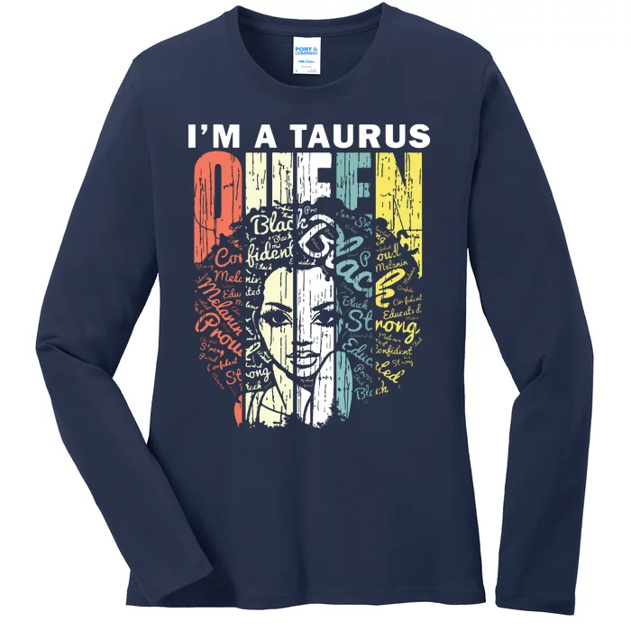 Queen Taurus Gifts For Women February May Bday Ladies Long Sleeve Shirt