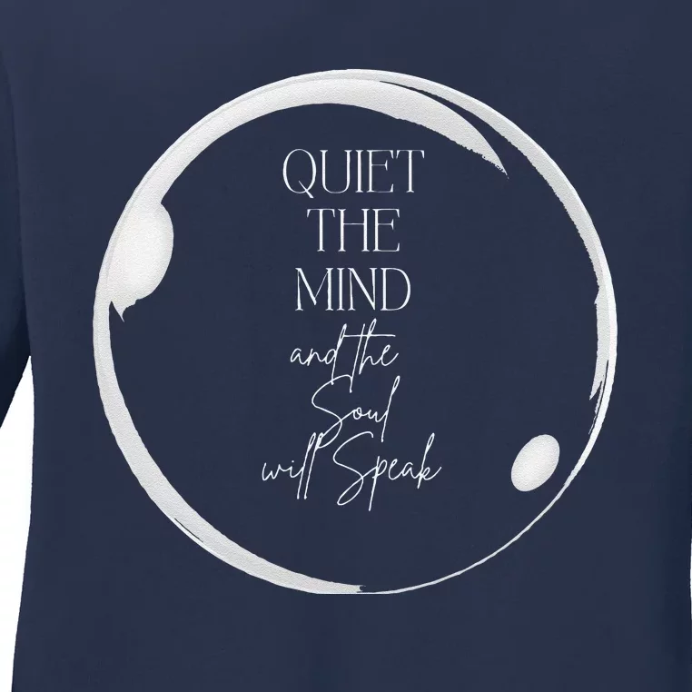 Quiet The Mind The Soul Will Speak Summer Ladies Long Sleeve Shirt