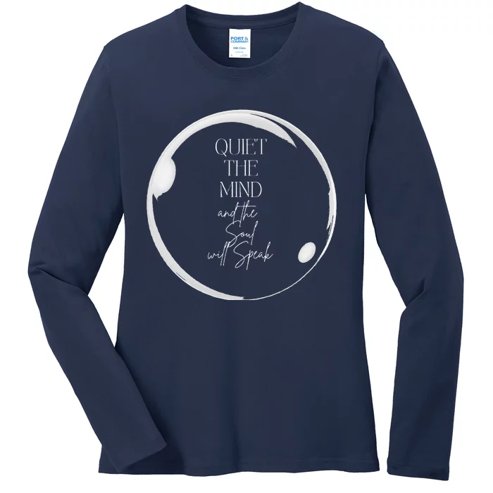 Quiet The Mind The Soul Will Speak Summer Ladies Long Sleeve Shirt