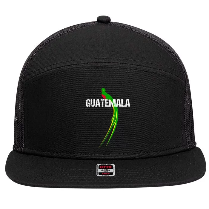 Quetzal The National Bird Of Guatemala 7 Panel Mesh Trucker Snapback Hat