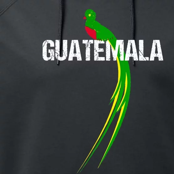 Quetzal The National Bird Of Guatemala Performance Fleece Hoodie