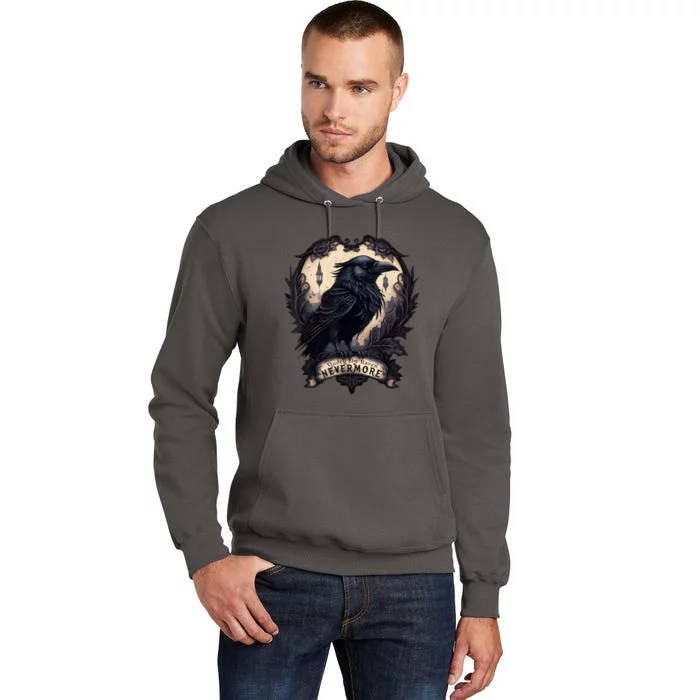 Quoth The Raven Never More By Edgar Allan Poe Tall Hoodie