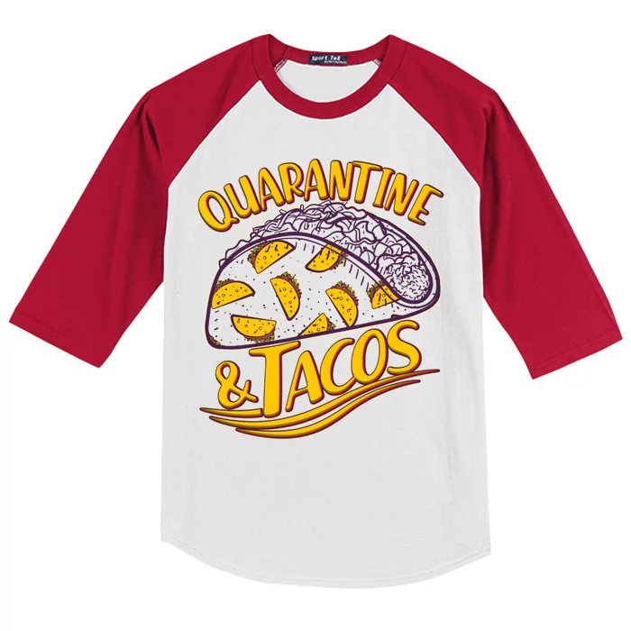 Quarantine & Tacos Kids Colorblock Raglan Jersey