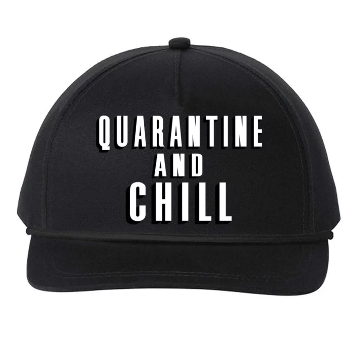 Quarantine And Chill Funny Snapback Five-Panel Rope Hat