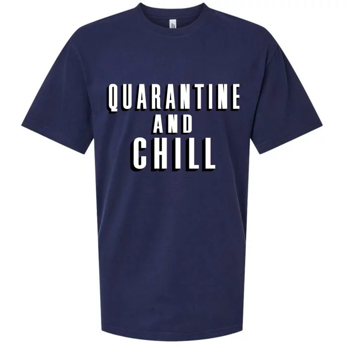 Quarantine And Chill Funny Sueded Cloud Jersey T-Shirt