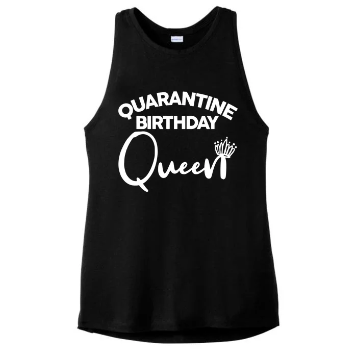 Quarantine Birthday Queen Ladies Tri-Blend Wicking Tank