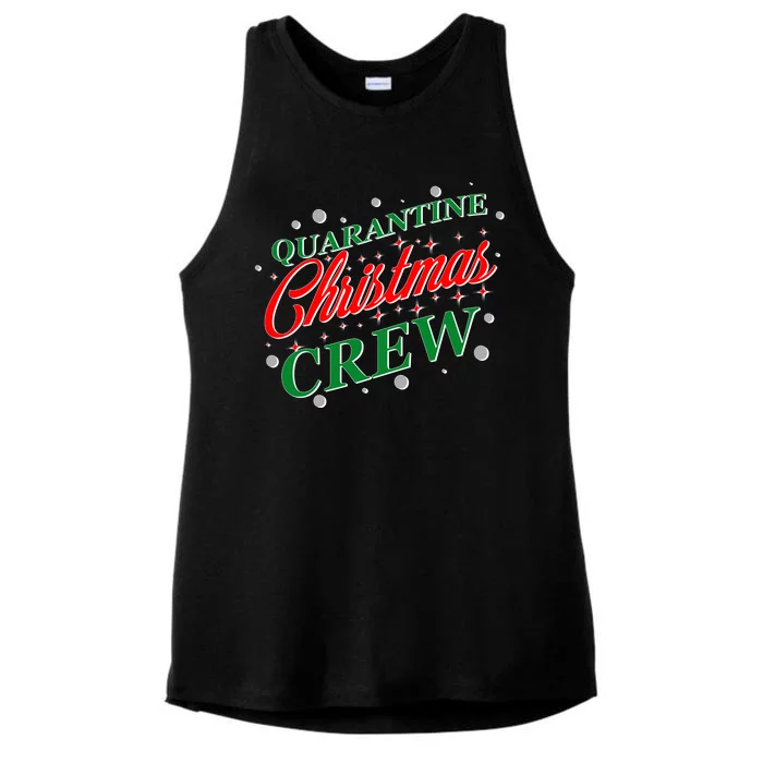 Quarantine Christmas Crew Matching Family Ladies Tri-Blend Wicking Tank