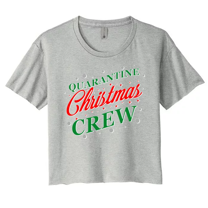 Quarantine Christmas Crew Matching Family Women's Crop Top Tee