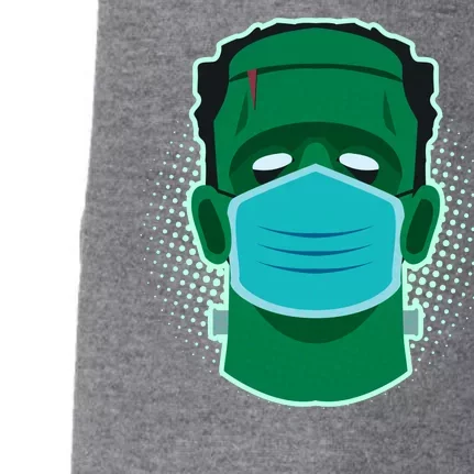 Quarantine Frankenstein With Mask Doggie 3-End Fleece Hoodie