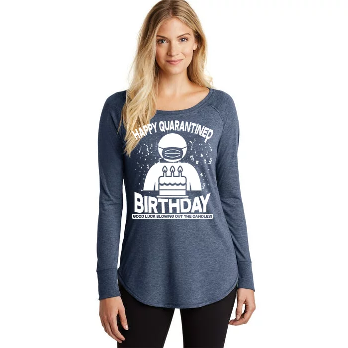 Quarantined Birthday Good Luck Blowing Out The Candles Women's Perfect Tri Tunic Long Sleeve Shirt