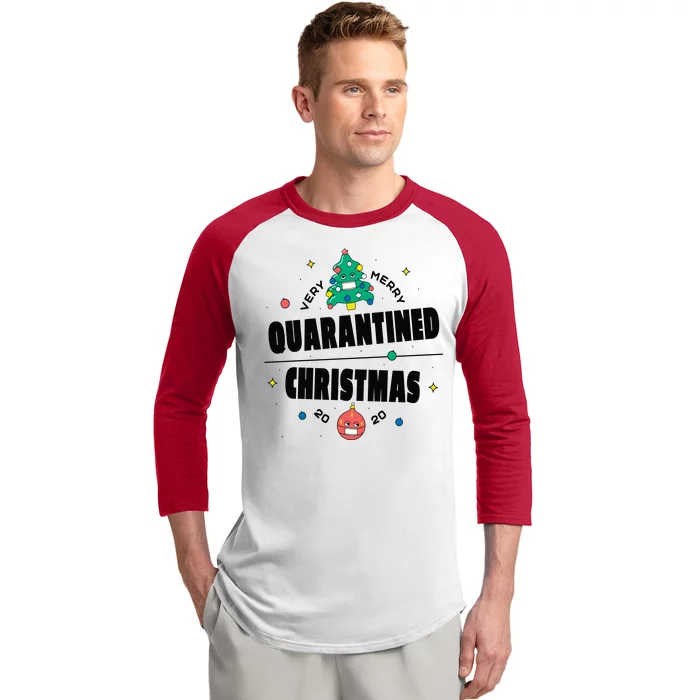 Quarantined Christmas Baseball Sleeve Shirt