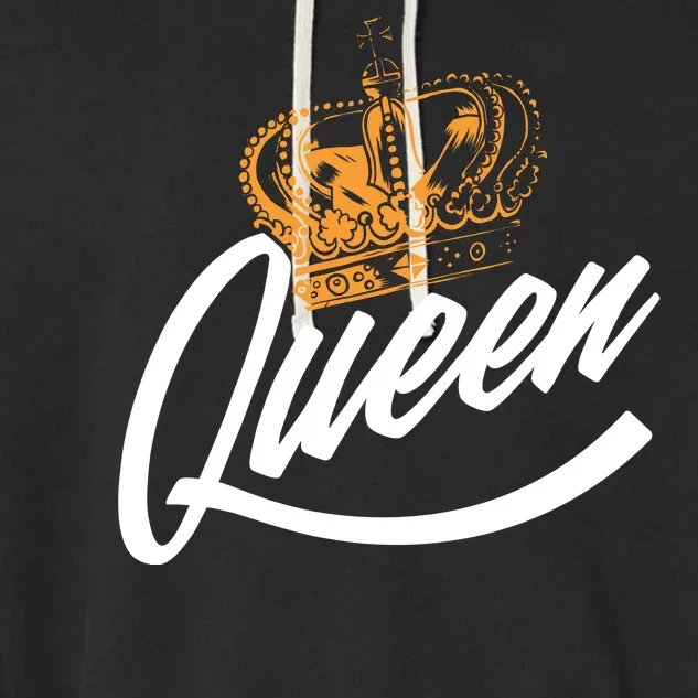 Queen Gold Crown Garment-Dyed Fleece Hoodie