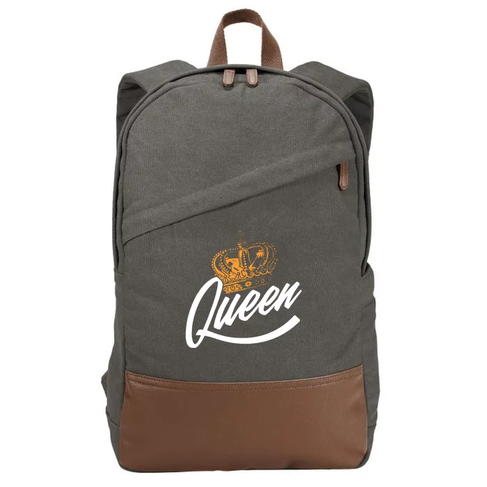 Queen Gold Crown Cotton Canvas Backpack