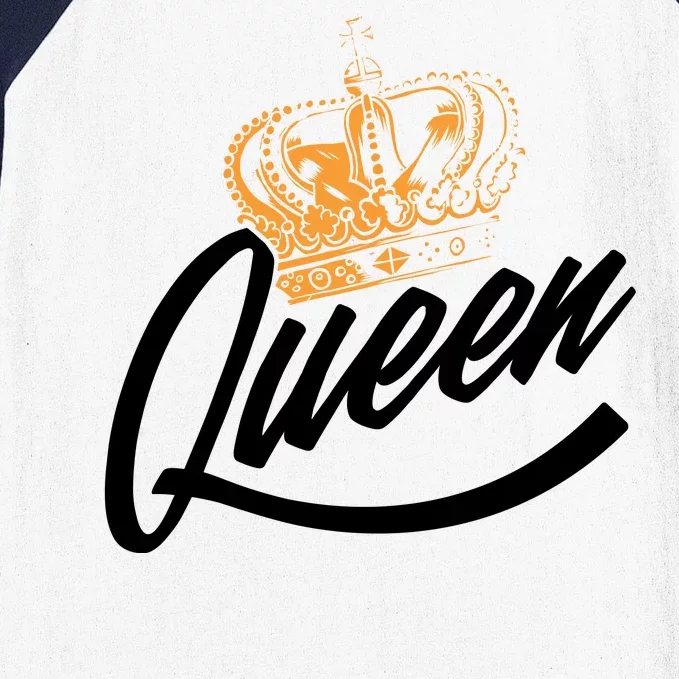 Queen Gold Crown Baseball Sleeve Shirt