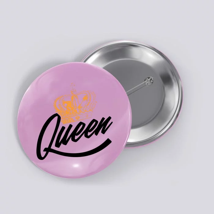 Queen Gold Crown Button