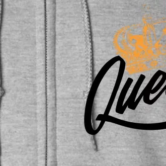 Queen Gold Crown Full Zip Hoodie