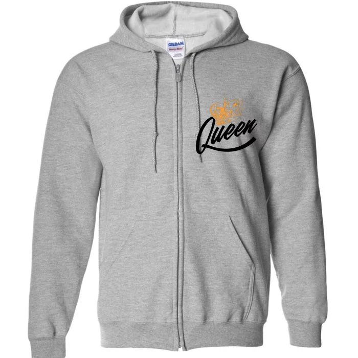 Queen Gold Crown Full Zip Hoodie