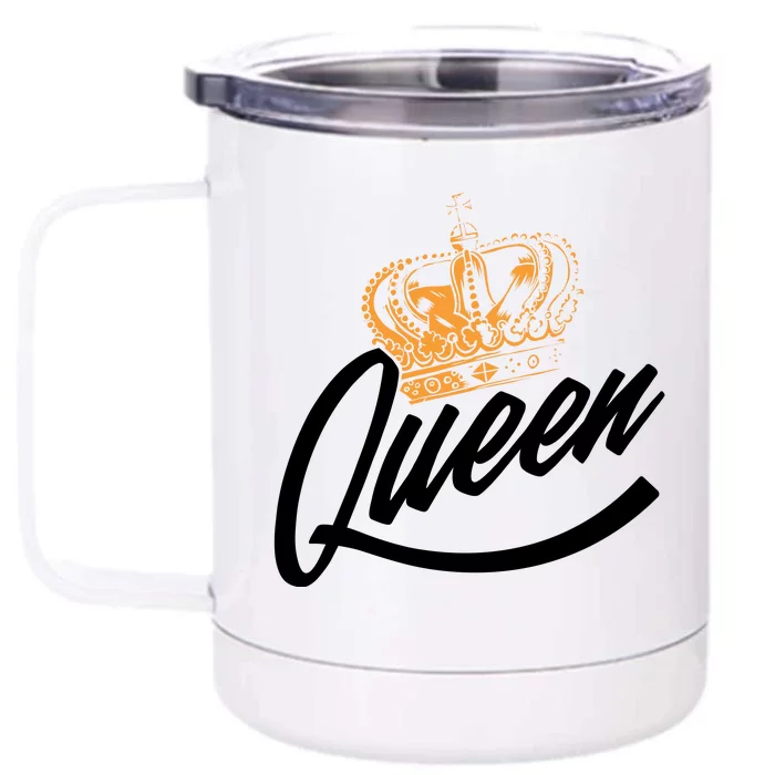 Queen Gold Crown Front & Back 12oz Stainless Steel Tumbler Cup