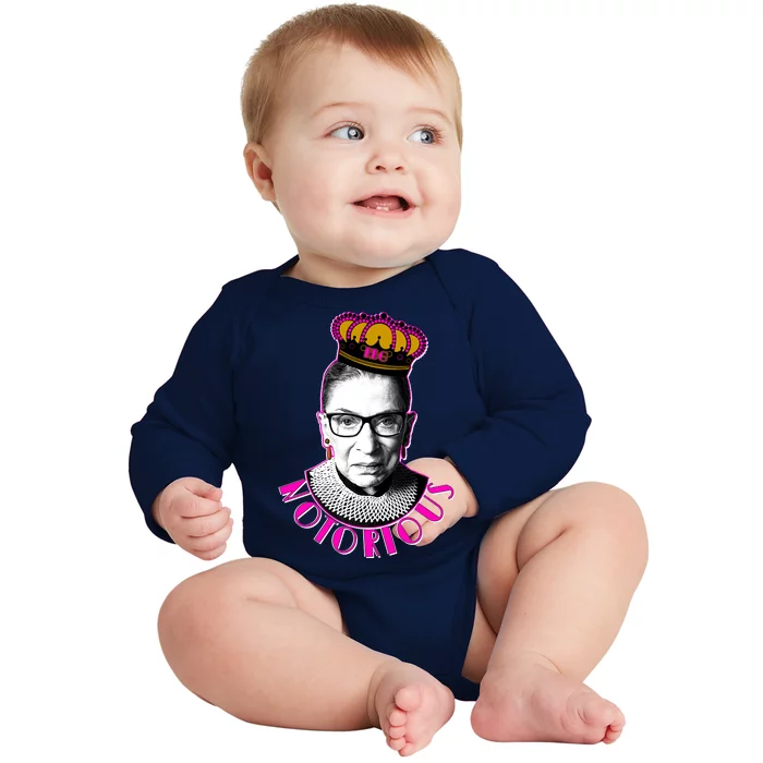 Queen Notorious RBG Ruth Bader Ginsburg Tribute Baby Long Sleeve Bodysuit