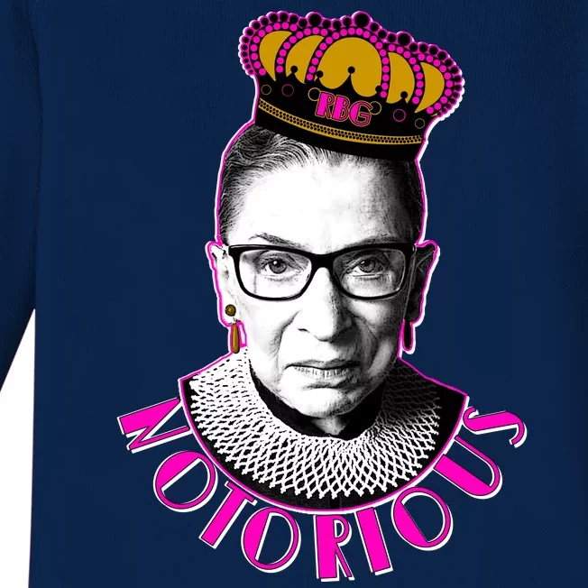 Queen Notorious RBG Ruth Bader Ginsburg Tribute Baby Long Sleeve Bodysuit