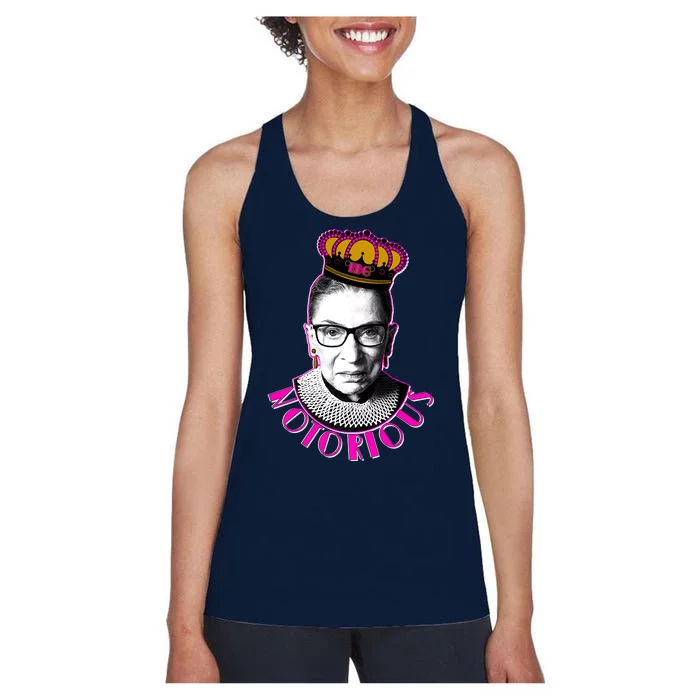 Queen Notorious RBG Ruth Bader Ginsburg Tribute Women's Racerback Tank