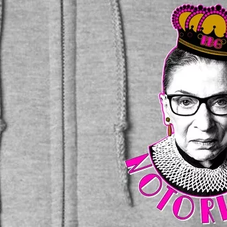 Queen Notorious RBG Ruth Bader Ginsburg Tribute Full Zip Hoodie