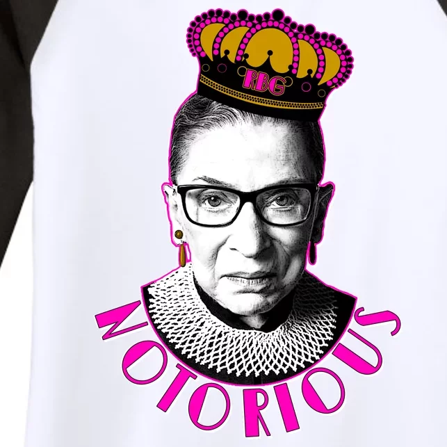 Queen Notorious RBG Ruth Bader Ginsburg Tribute Women's Tri-Blend 3/4-Sleeve Raglan Shirt