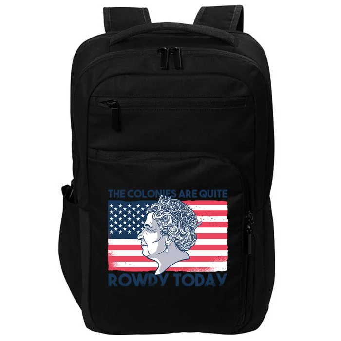 Queen Of England American Flag Impact Tech Backpack