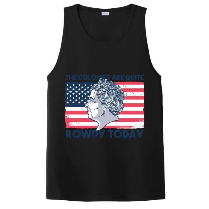 Queen Of England American Flag Performance Tank