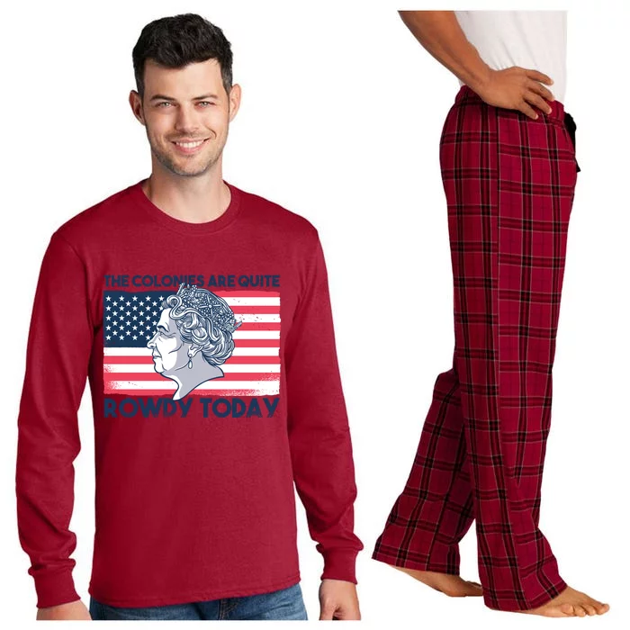 Queen Of England American Flag Long Sleeve Pajama Set