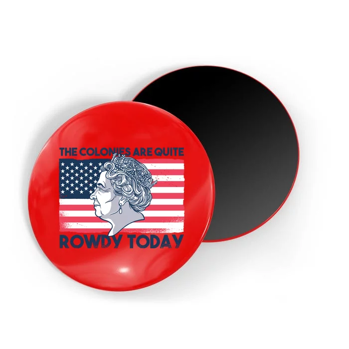 Queen Of England American Flag Magnet