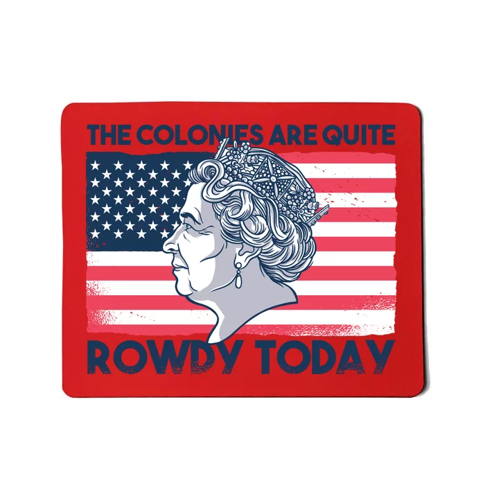 Queen Of England American Flag Mousepad