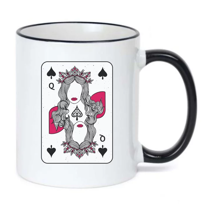 Queen Of Spades Black Color Changing Mug