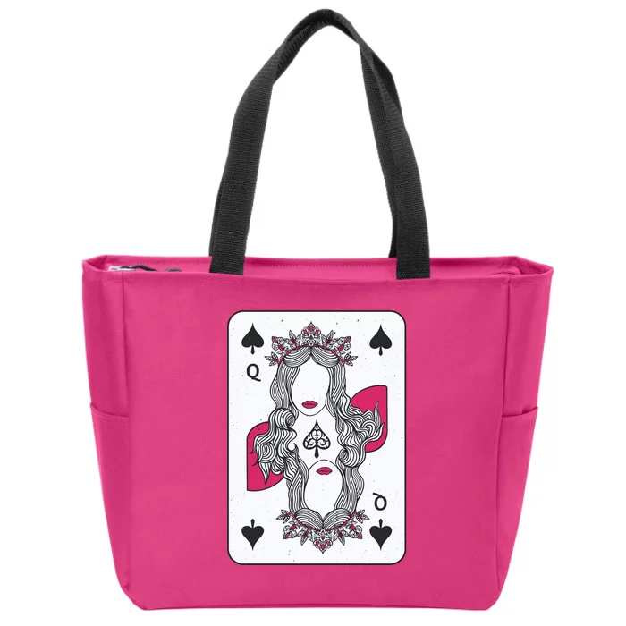 Queen Of Spades Zip Tote Bag