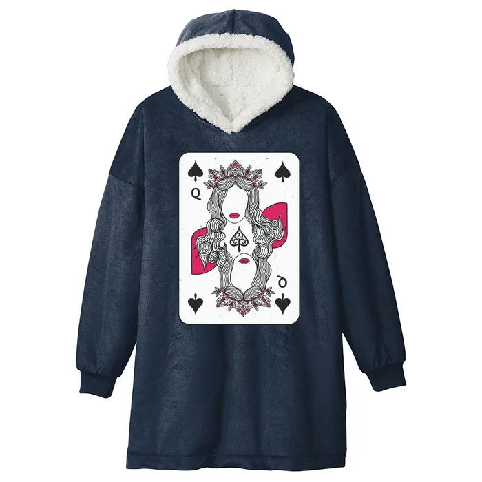 Queen Of Spades Hooded Wearable Blanket