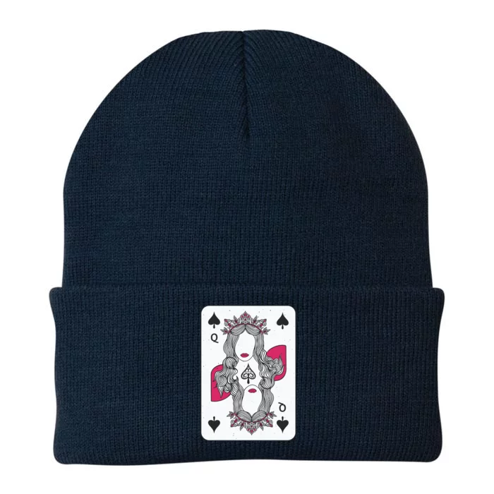 Queen Of Spades Knit Cap Winter Beanie