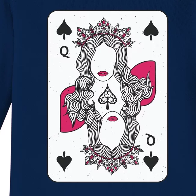 Queen Of Spades Baby Long Sleeve Bodysuit