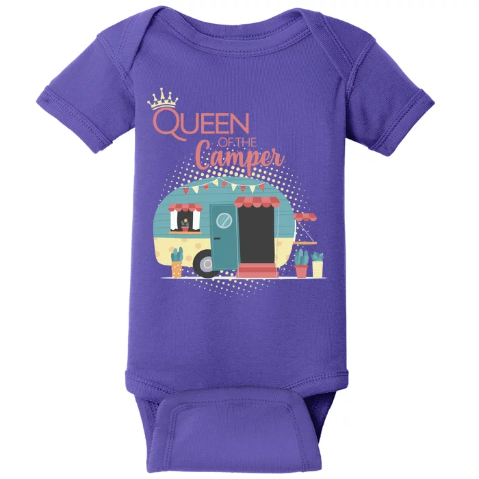 Queen Of The Camper Baby Bodysuit