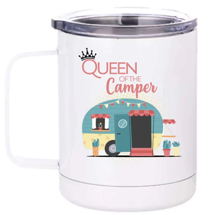 Queen Of The Camper Front & Back 12oz Stainless Steel Tumbler Cup