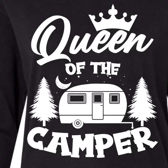 Queen of the Camper Funny Camping Womens Cotton Relaxed Long Sleeve T-Shirt