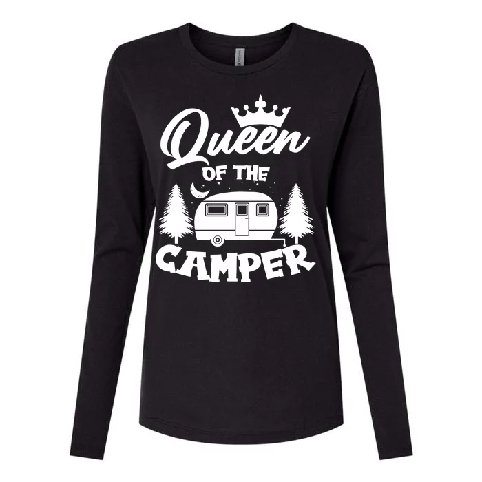 Queen of the Camper Funny Camping Womens Cotton Relaxed Long Sleeve T-Shirt