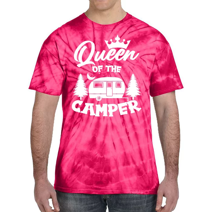 Queen of the Camper Funny Camping Tie-Dye T-Shirt