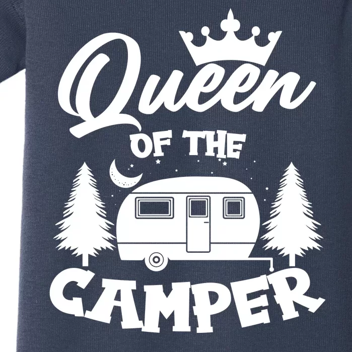 Queen of the Camper Funny Camping Baby Bodysuit