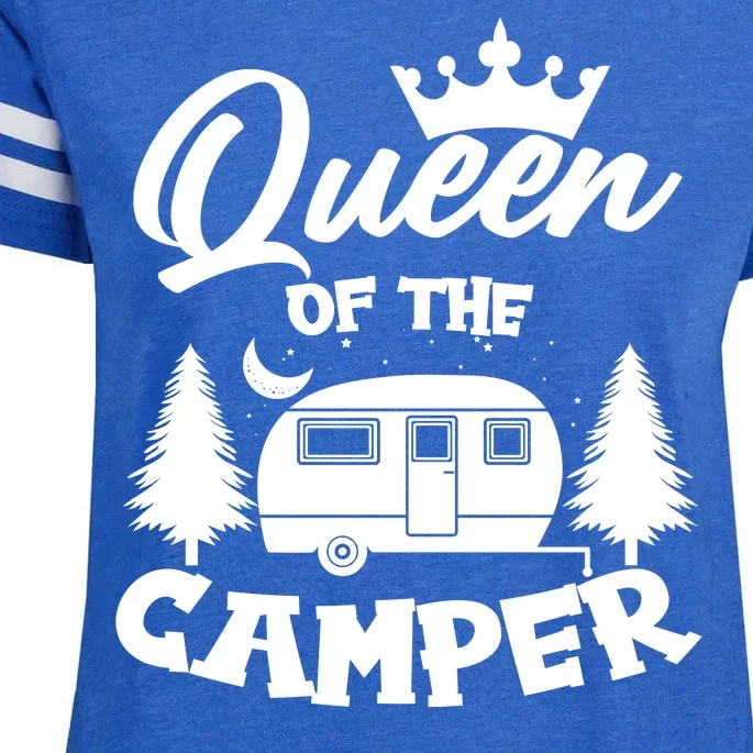 Queen of the Camper Funny Camping Enza Ladies Jersey Football T-Shirt