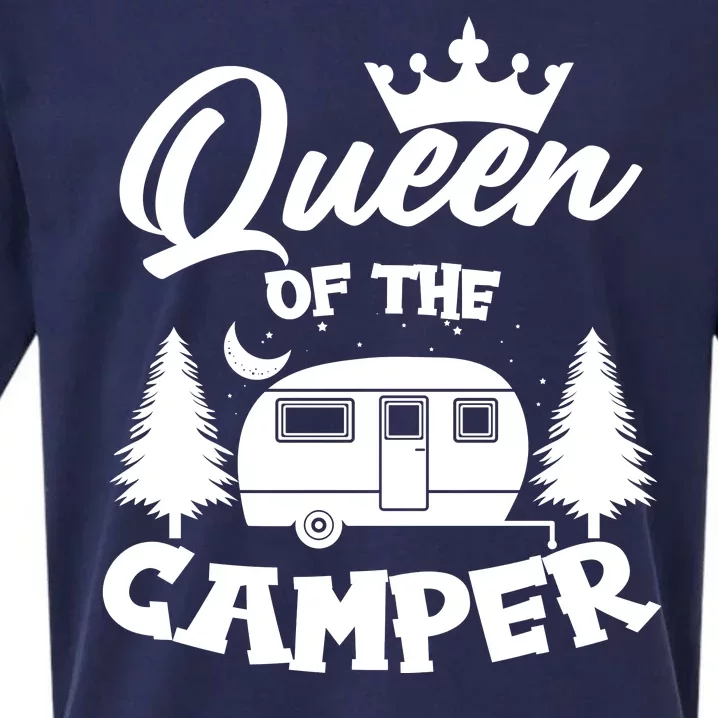 Queen of the Camper Funny Camping Sueded Cloud Jersey T-Shirt